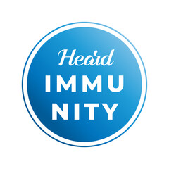 Herd immunity logo icon for New normal lifestye concept.