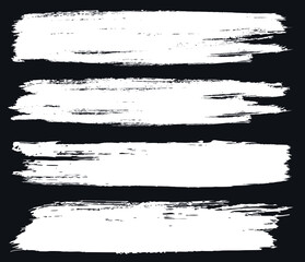 Set of hand drawn brushstrokes.