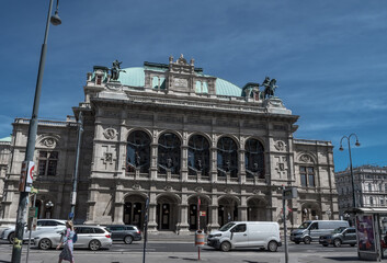 Front View Of The Opera House In The Inner City Of Vienna In Austria