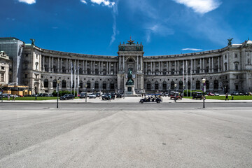 Imperial Palace Hofburg And Famous Square Heldenplatz In The Inner City Of Vienna In Austria