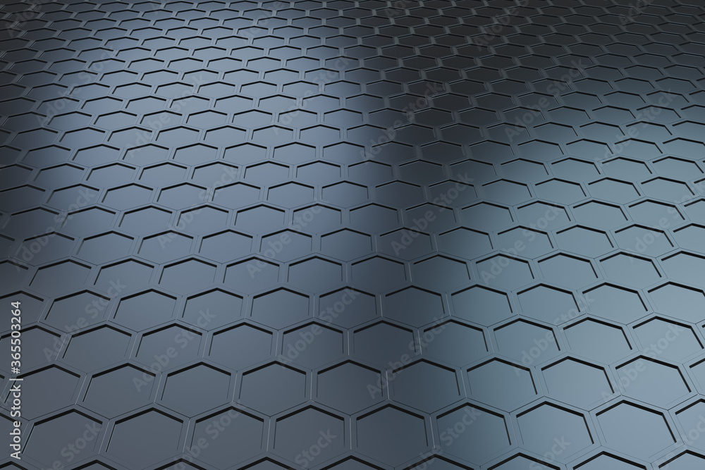 Poster futuristic technology wave hexagon pattern modern background 3d rendering