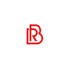 design initials letter r and b logo - obrazy, fototapety, plakaty