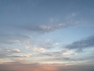 little sunset in the sky