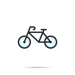 Bike icon line vector illustration 