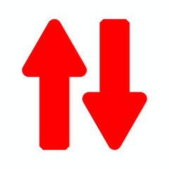 Red arrow icon vector