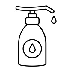 coronavirus disinfectant gel concept vector icon design, Living Space Sanitizing and Disinfecting Symbol on White background 