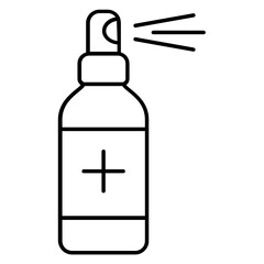 coronavirus disinfectant Spray Bottle concept vector icon design, Living Space Sanitizing and Disinfecting Symbol on White background 