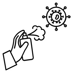 Corona virus covid-19 Cleaning Concept Vector Icon design, Home and Office Disinfecting and Decontamination Services Symbol on White background 