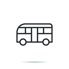 Bus icon line vector illustration 