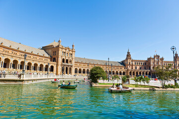 Plaza de España, Parque de María Luisa, Seville, Andalucía, Spain