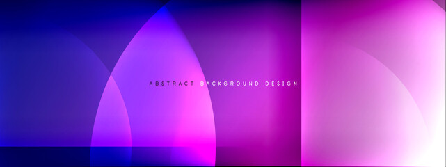 Vector abstract background - circle and cross on fluid gradient with shadows and light effects. Techno or business shiny design templates for text