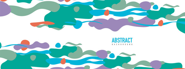 Trendy liquid style shapes abstract design, dynamic vector background for placards, brochures, posters, web landing pages, covers or banners