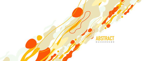 Trendy liquid style shapes abstract design, dynamic vector background for placards, brochures, posters, web landing pages, covers or banners