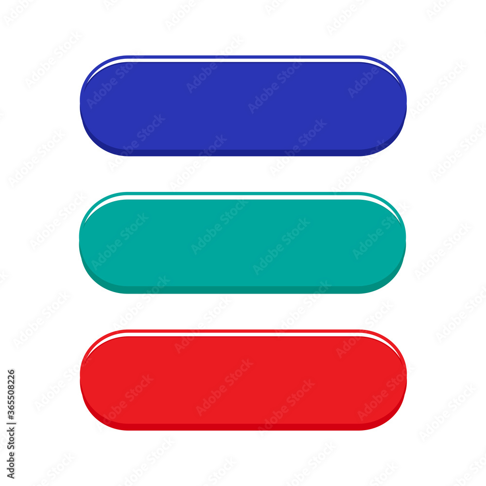 Poster web button icon set isolated on white background. trendy web button icons for website, app, ui, inte