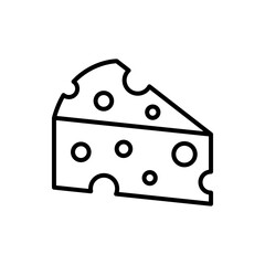 cheese line style icon design, dairy breakfast and food theme Vector illustration