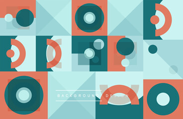 Neo memphis geometric pattern with circles, squares and lines. Pop art abstract background for covers, banners, flyers and posters and other templates