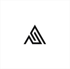 the initial letter a abstract logo pyramid