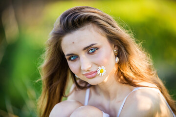 Naklejka premium beautiful young girl