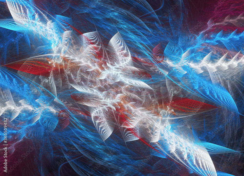 Poster abstract color dynamic background with lighting effect. fractal art