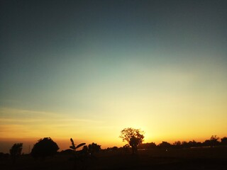 sunset in the mountains