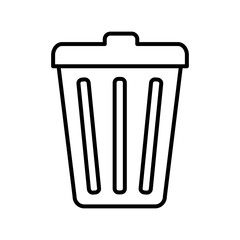 Trash line style icon design, Waste garbage ecology save green natural environment protection and care theme Vector illustration