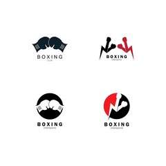 Boxing and martial arts logo vector
