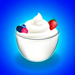 yogurt with mixed berry