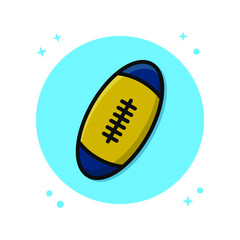 Rugby Ball Logo Vector Symbol Illustration. Vector Icon Sport Design