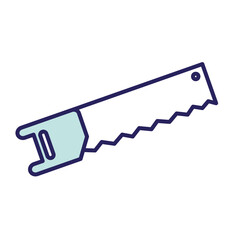 saw line and fill style icon design, agronomy lifestyle agriculture harvest rural farming and country theme Vector illustration