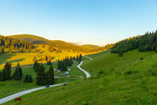Highlands platoe at sunset
