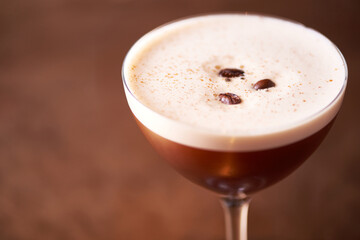 Espresso Martini Cocktail on Bar