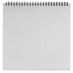 Grey isolated spiral notebook with ring binder