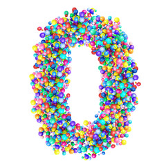Numbers from Group of Multicolor Balls. Number 0