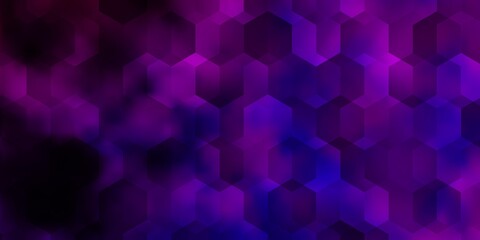 Light Purple vector texture with colorful hexagons.
