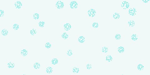 Light green vector doodle background with flowers.