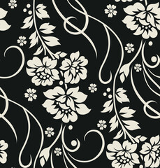 Flower motif drawing with flower
