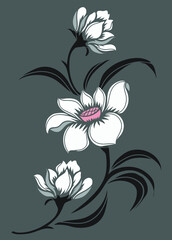 Fototapeta na wymiar flower motif design element 