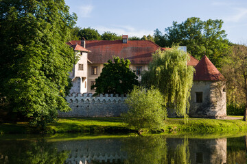 Fototapeta na wymiar Castle Otocec on river Krka, Slovenia