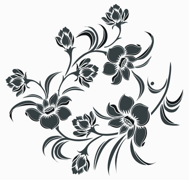 flower motif design element	