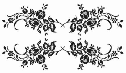flower motif design element	