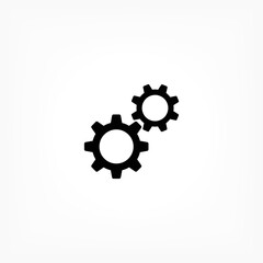Gears  vector icon , lorem ipsum Flat design