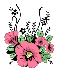 Fototapeten flower motif design element © wichai