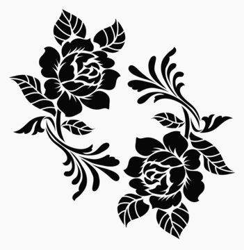 flower motif design element