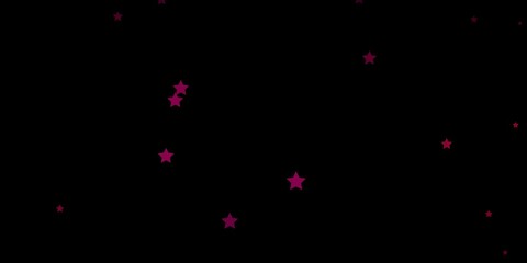 Dark Pink vector pattern with abstract stars. Blur decorative design in simple style with stars. Pattern for new year ad, booklets.