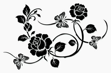 flower motif design element