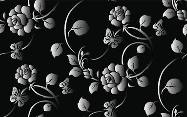 seamless floral background	