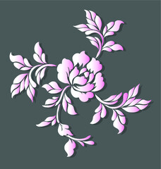 flower motif design element