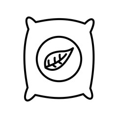 seeds bag line style icon design, farm agronomy lifestyle agriculture harvest rural farming and country theme Vector illustration