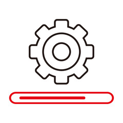 Update vector icon in outline icon isolated on white background