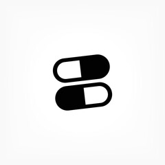 Pills  vector icon , lorem ipsum Flat design